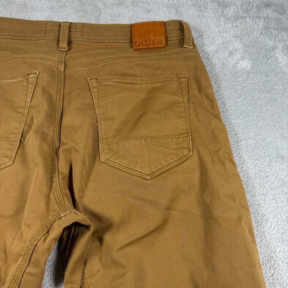 DU/ER N2X Relaxed Taper Pants Mens 34x30 Brown Stretch Performance